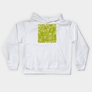 Green dots over cream background Kids Hoodie